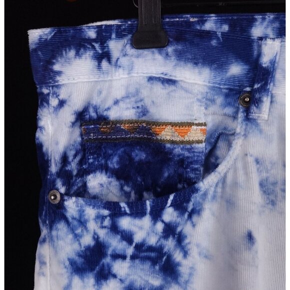 Massimo Alba Slim-Fit Tie-Dyed Cotton-Corduroy Shorts Size 36 L Blue Mens $375 - Picture 4 of 16